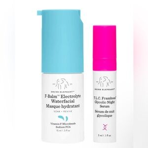 NWT Drunk Elephant F-Balm Electrolyte Waterfacial Masque Hydrant + TLC Framboos